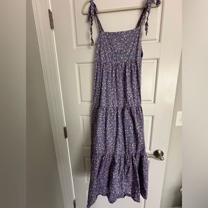 Madewell Purple Floral Maxi Dress